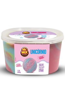Pote de sorvete Linha KIDS sabor 1,5L Unicórnio - Mr Mix Sorvetes
