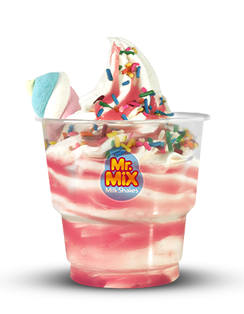 Sorvete Linha KIDS de Sundae Arco-Íris - Mr Mix Milk Shake