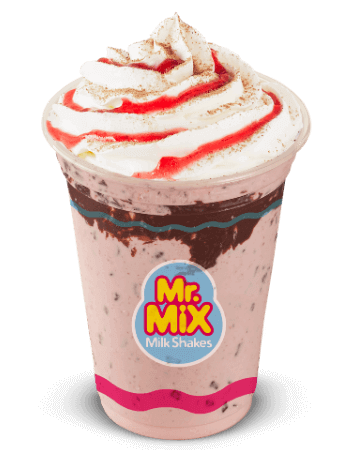 Milk Shake Especiais de Chantilícia Bombom de Morango - Mr Mix Sorvetes