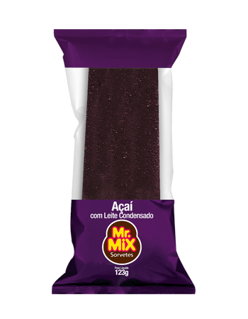 Paleta de Sorvete Açaí com Leite Condensado - Mr Mix Milk Shake