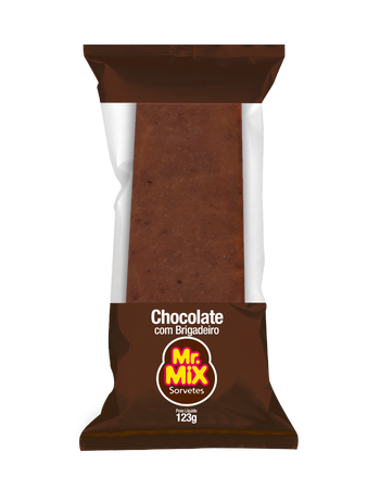 Paleta de Sorvete Chocolate com Brigadeiro - Mr Mix Sorvetes