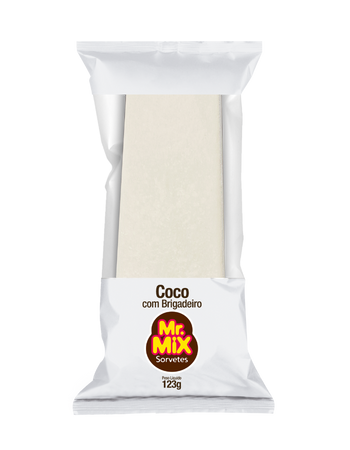 Paleta de Sorvete Coco com Chocolate - Mr Mix Sorvetes
