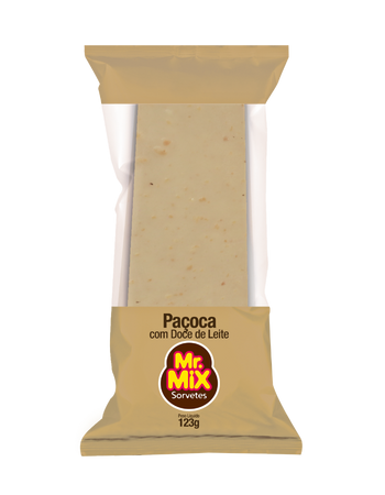 Paleta de Sorvete Paçoca com Doce de Leite  - Mr Mix