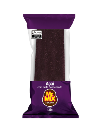 Paleta de Sorvete Açaí com Leite Condensado - Mr Mix