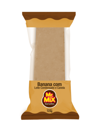 Paleta de Sorvete Banana com Leite Condensado e Canela - Mr Mix Milk Shake