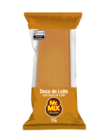 Paleta de Sorvete Doce de Leite com Recheio de Doce de Leite - Mr Mix Sorvetes