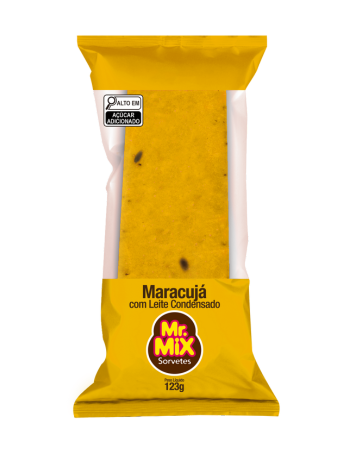 Paleta de Sorvete Maracujá com Leite Condensado - Mr Mix Sorvetes