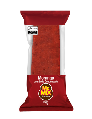 Paleta de Sorvete Morango com Leite Condensado - Mr Mix