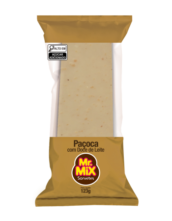 Paleta de Sorvete Paçoca com Doce de Leite  - Mr Mix