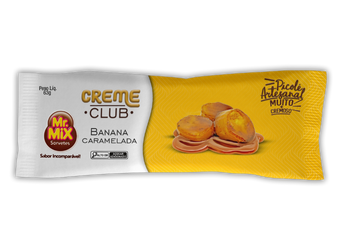 Picolé Creme Club de Banana Caramelada - Mr Mix Sorvetes