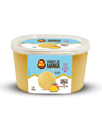 Sorvete de Massa Vegetal de Sorbet de Manga Zero 1,5l - Mr Mix Sorvetes